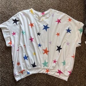 Fantastic Fawn White Short Sleeve Star Print Tee